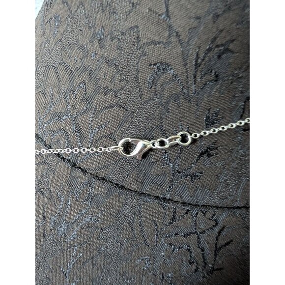 Yellow Rose Pendant Necklace With 18" Sterling Silver Chain Floral Square Charm - Picture 3 of 7